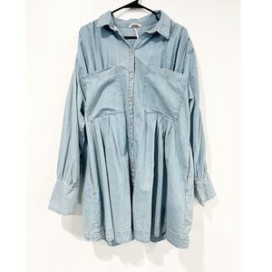 EUC Free People Denim Voyager Dress Size XL